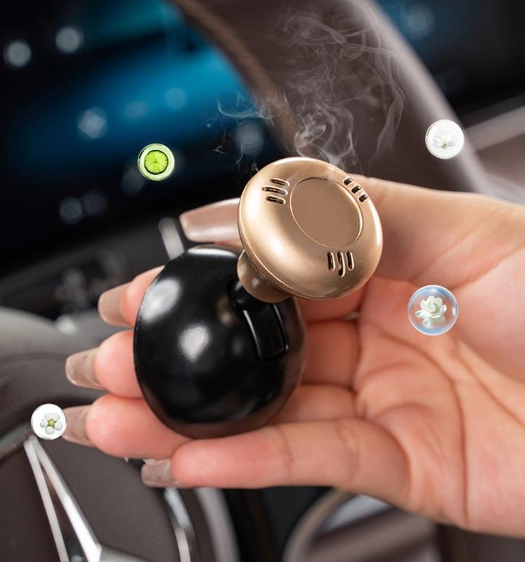 Car Engine Start Stop Button Cover with Aromatic Diffuser, Vehicle Ignition Joystick Decorative Knob Sticker Accessories