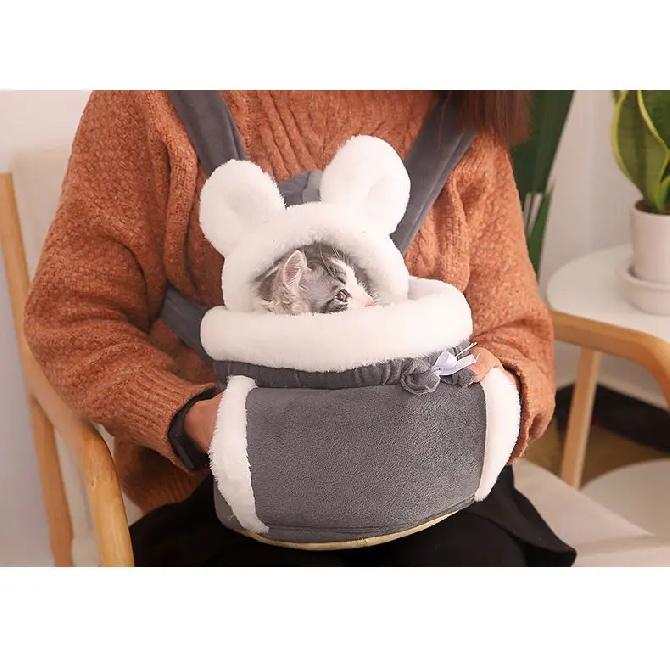 Cat Bag Winter Warm Cat Outing Bag Carrying Bag Large Capacity Crossbody Pet Bag Princess Style