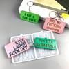 2PCS Word Resin Molds Silicone Keychain Epoxy Casting Mold for Key Fob Luggage Tag for DIY 2Pieces Crafts Pendant Making