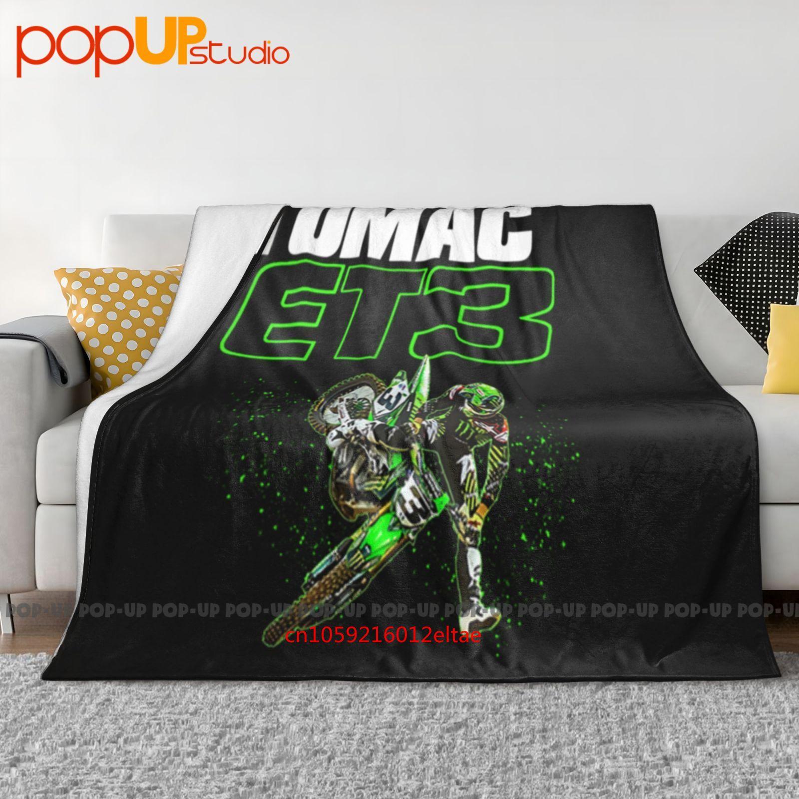 Eli Tomac Et3 Motocross Ultra-Soft Blanket Quilt Winter Sofa Cover Bed Covers Size: 75*100cm, Weight: 230 GSM