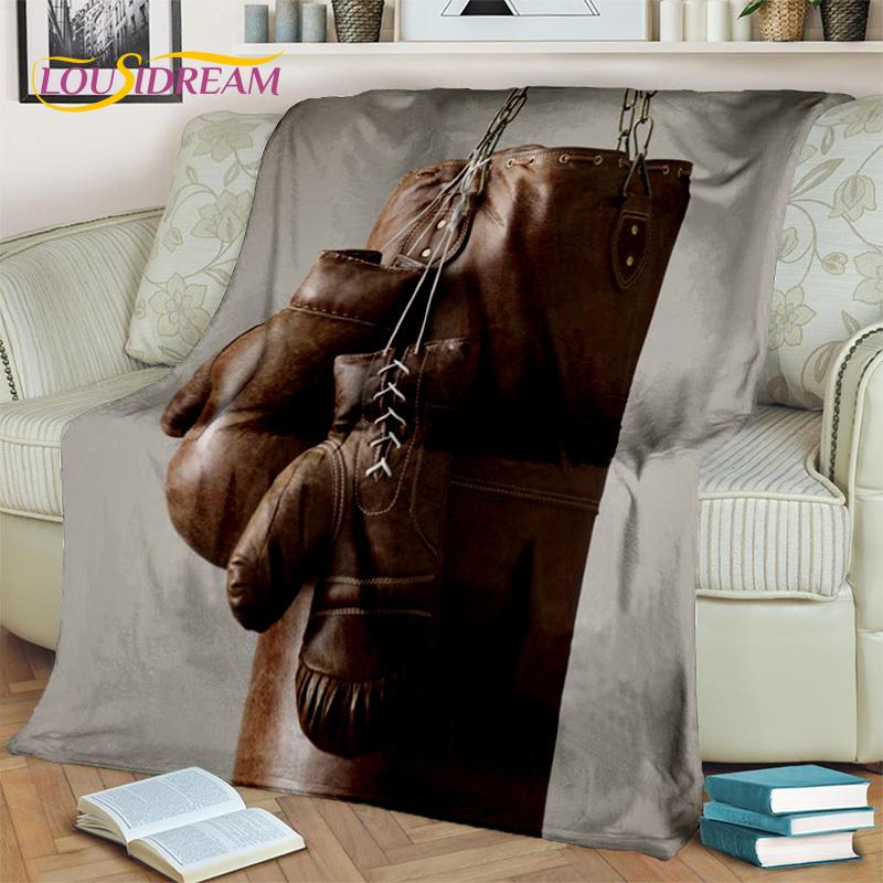Boxing Gloves 3D Boxer Fight HD Blanket,Soft Throw Blanket for Home Bedroom Bed Sofa Picnic Travel Office Rest Cover Blanket Kid