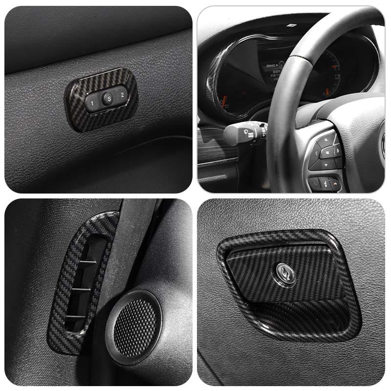  ABS Dekorativní panel na volantu Dekorace Kryt Nálepka Vhodné pro Jeep Grand Cherokee 2016-2021 Doplňky interiéru