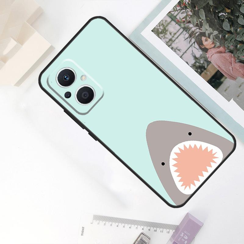 Cartoon Shark Case For OPPO Reno 8 7 6 5 4 Lite 10 Pro 11F 4Z 5Z 8T OPPO Find X2 X3 X5 Lite X6 Pro Cover