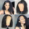 New Style Front Lace Wig European American Women's Small Curly Short Hair Black Entangled African Roll Chemical Fiber Headgear