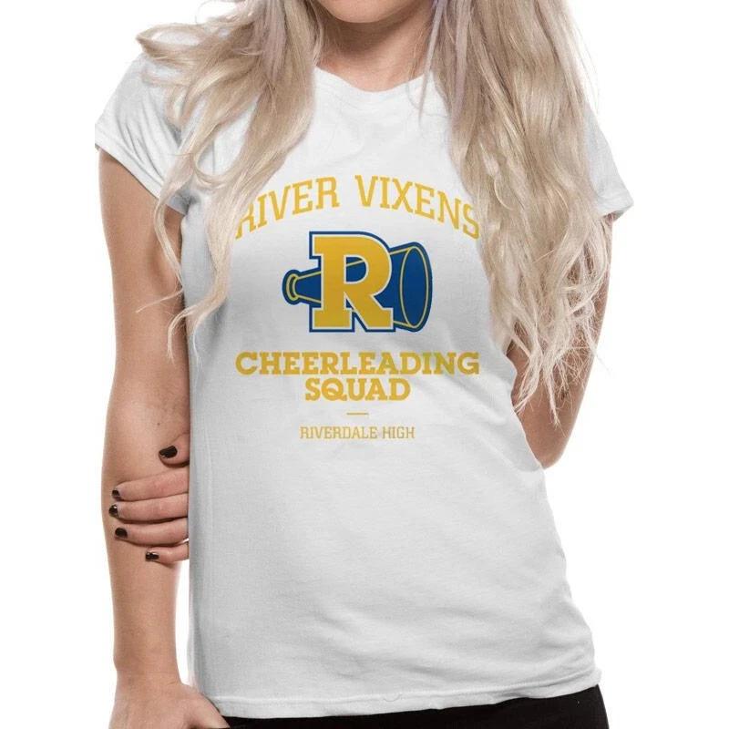 Womens T-shirt Riverdale Cheerleader Logo White L