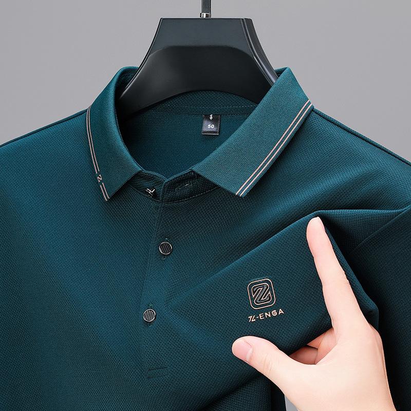 Men'S Polo Shirt High-End Long-Sleeved T-Shirt Business Casual Z Letter Lapel Polo Shirt