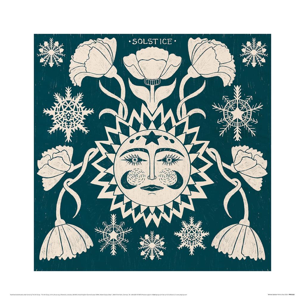 Nina Pace Winter Solstice Wooden Block