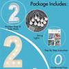1Pc 91.5cm Light Up Digital Marquee Frame KT Board Number 0-9 Plug-in KT Board Party Decor Light Birthday Anniversary Decoration-Cool White Light