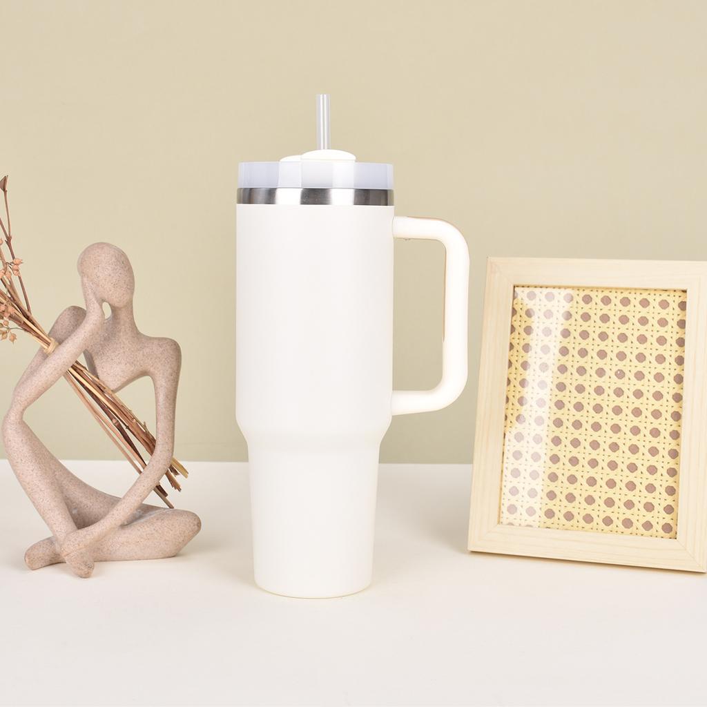 Handle Ice Bully Cup Large Capacity Stainless Steel Thermos Cup with Straw Accompanying Car Cup