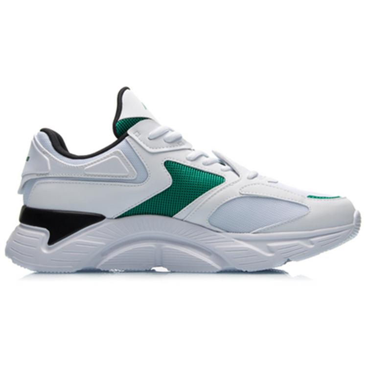 New LiNing Li Ning Running Collection Durable Breathable Low-Top Running Shoes Men's White ARHQ093-1