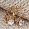 Französische Vintage Zirkon Ohrringe Damen Persönlichkeit High-End Ohrdekoration Metall Elektrischer Kreis Design