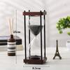 Retro Glass - Wooden Beautiful Hourglass 60 Minutes Xxl 25X10Cm Black