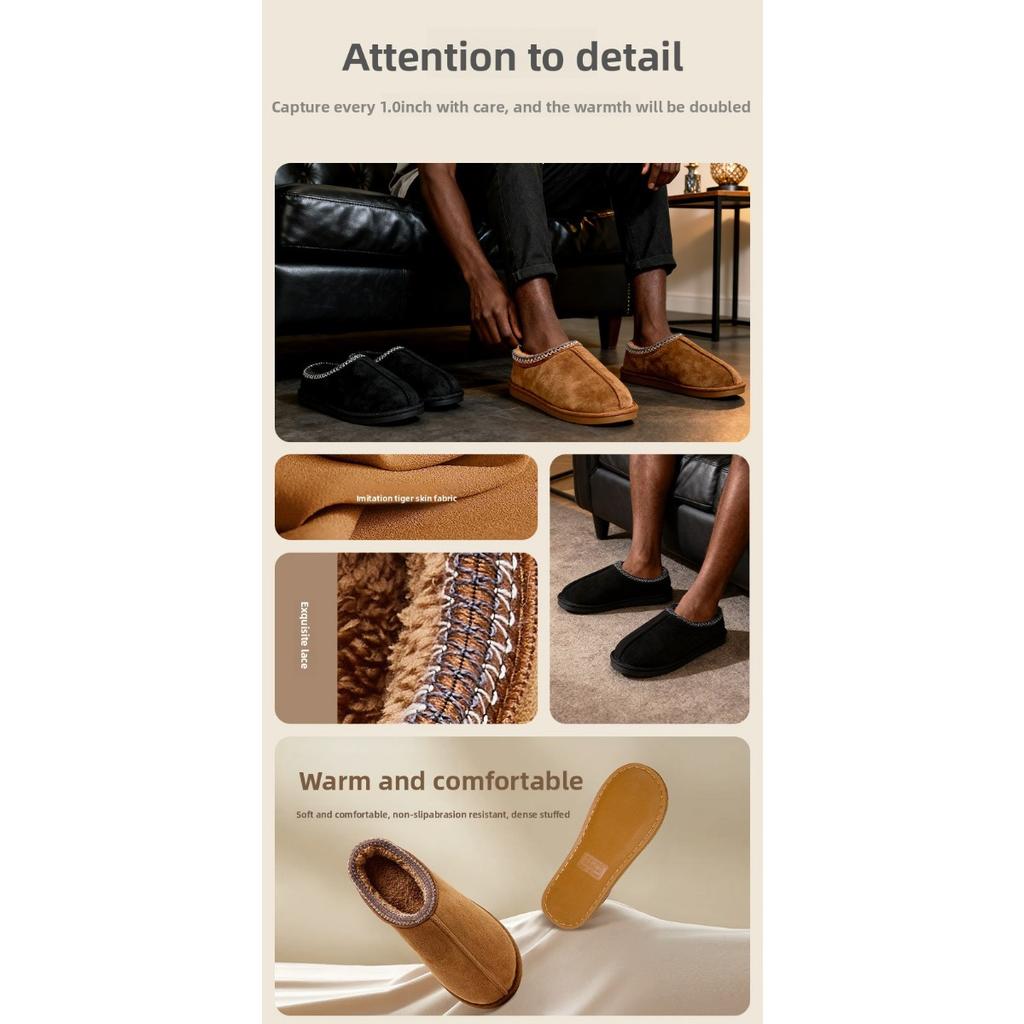 Hairy Slippers, Autumn and Winter Lace Indoor Home Cotton Slippers