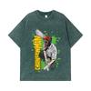 275 GSM Washed T-shirts 100% Cotton Chainsaw Man V22 Denji Print Unisex Heavy Cotton T Shirt