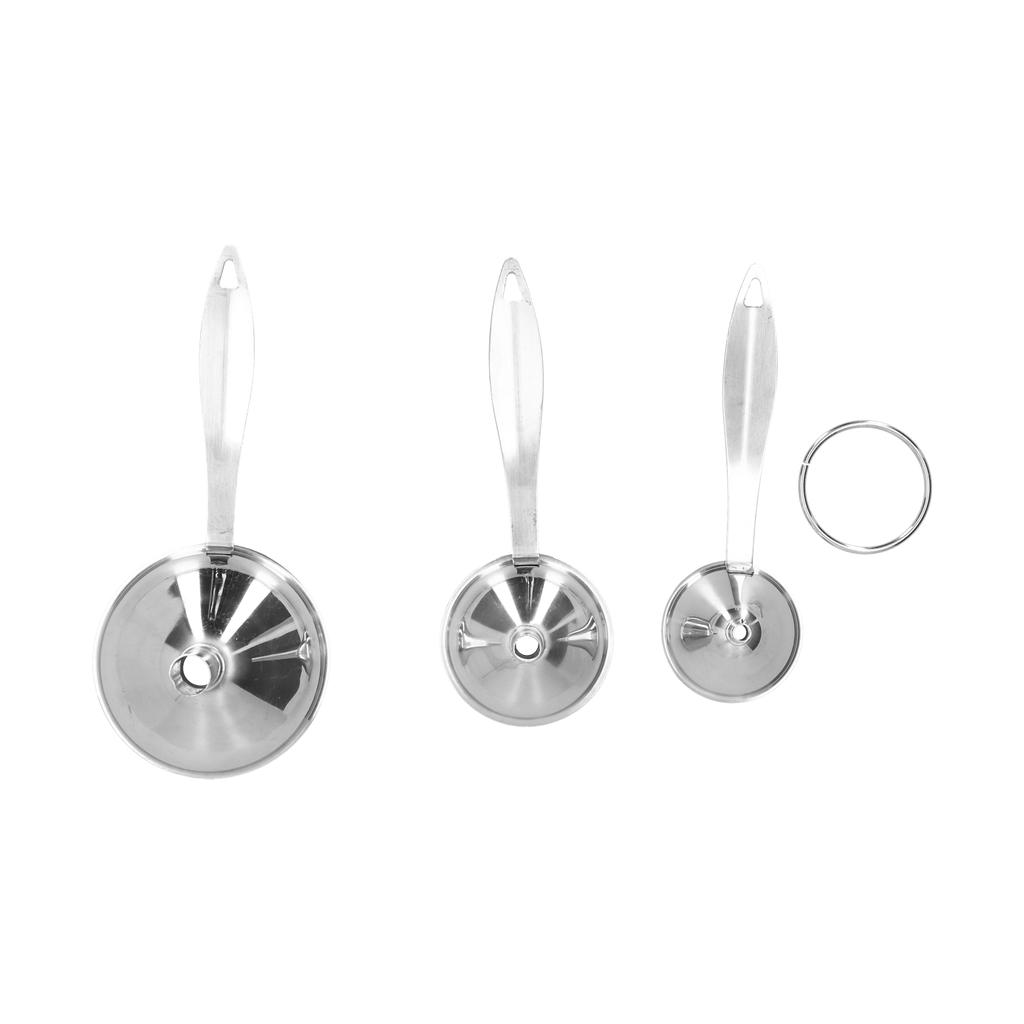 3PCS Stainless Steel Funnel Mini Funnel Oil Vinegar Wine Spice Sauce Leakage Household Oil Leakage
