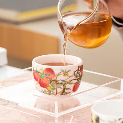 Keramický smaltovaný čajový šálek v čínském stylu Retro porcelánová čajová miska Hrnček na kávu Domácí ručně vyráběný Mistrovský šálek Čaj