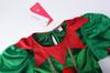 ReliBeauty Santa Dress for Christmas Elf Hat and Socks Size 120 Girls, Costume, Cosplay, Set, Red/Green,