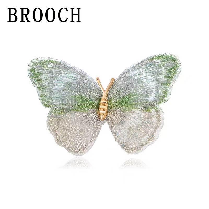 Luxury Embroidered Butterfly Lapel Brooch: High-End Women's Corsage Pin