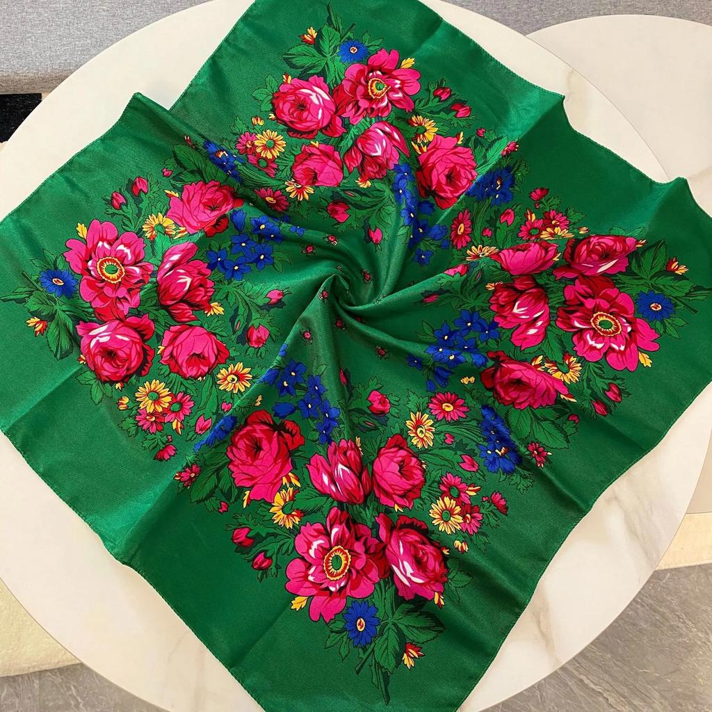Double Twill Popular Comfortable Value  Silk Scarf 70Cm Cotton Square Leisure Shawl Scarf For Women Headscarf