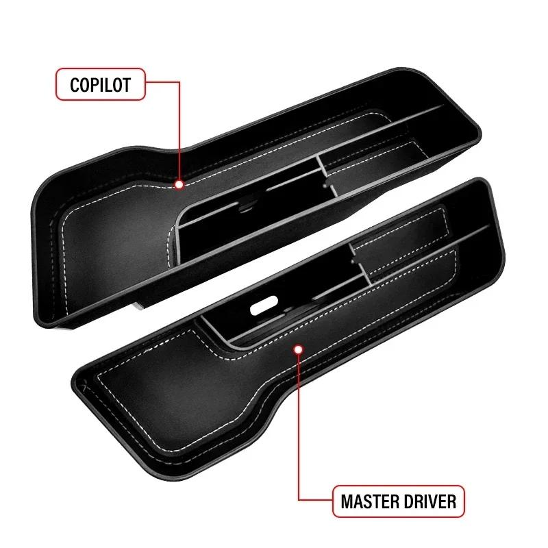 XWKPB1 E60 Hot Car Seat Gap Slit Pocket Seat Organizer Storage Box For BMW Mini Cooper One S Countryman R50 R53 R56 R60 F55 F56 F57 Cl