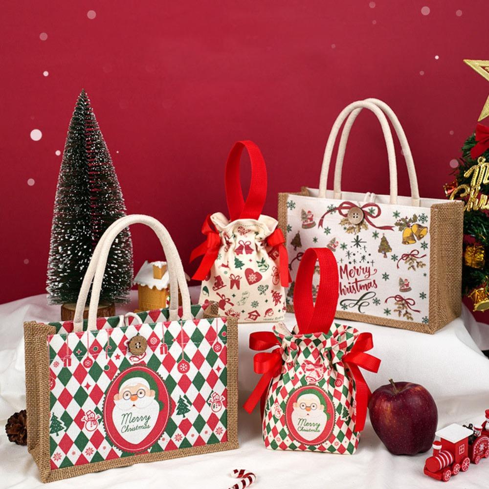 Sac de bomboane de nuntă de mare capacitate, cutie de bomboane cu desene animate, portabil, sac de cadouri de Crăciun, petrecere de nuntă