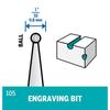Dremel 105 2 teile/paket Gravur Fräser 1/8 "Schaft Gravur Bits 0,8mm Arbeits Durchmesser Rotations Werkzeuge Kit Für Holz Glas Material