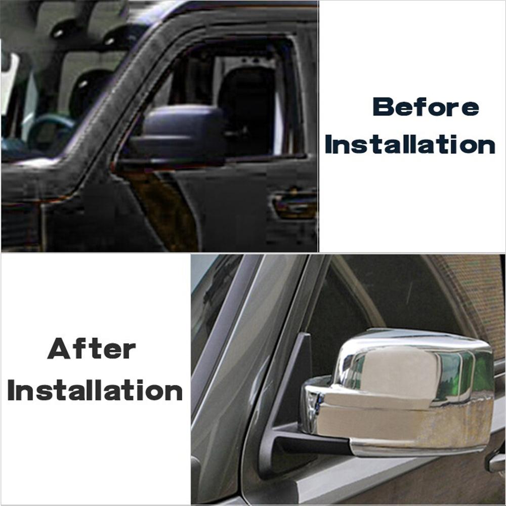 Pair Side Rearview Mirror Cover Cap For Dodge Nitro 2007-11 Jeep Liberty 2008-12