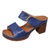 Womens Sandals Memory Foam Thick Heel Fish Mouth Women'S Outer Wear Shoes Fashionable Casual Shiny One Strap Shoes For Woman