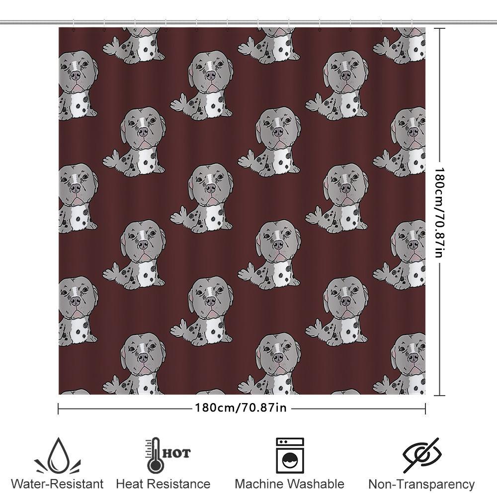 French Bulldog Shower Curtain Waterproof Cute Puppy Dog Bath Decor Set Vintage Farmhouse Bathroom Art Home Decor