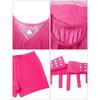 Vestido de Danza Latina para Niñas Niños Diamantes Brillantes Halter Sin Mangas Borlas Vestido de Baile Samba Rumba Jazz Cha Cha Disfraz de Baile