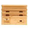 Bamboo Multi Devices Charging Station Charging Dock Stand Rack for Phone Tablet Watch