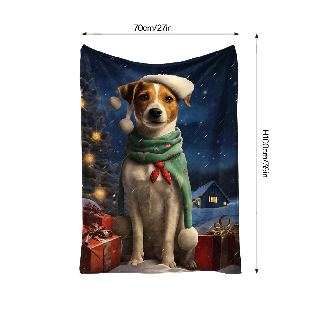 Tuniu Cute Dog Winter Fleece Blanket Sofa Bed Throw for Kids Teens Adults Gift