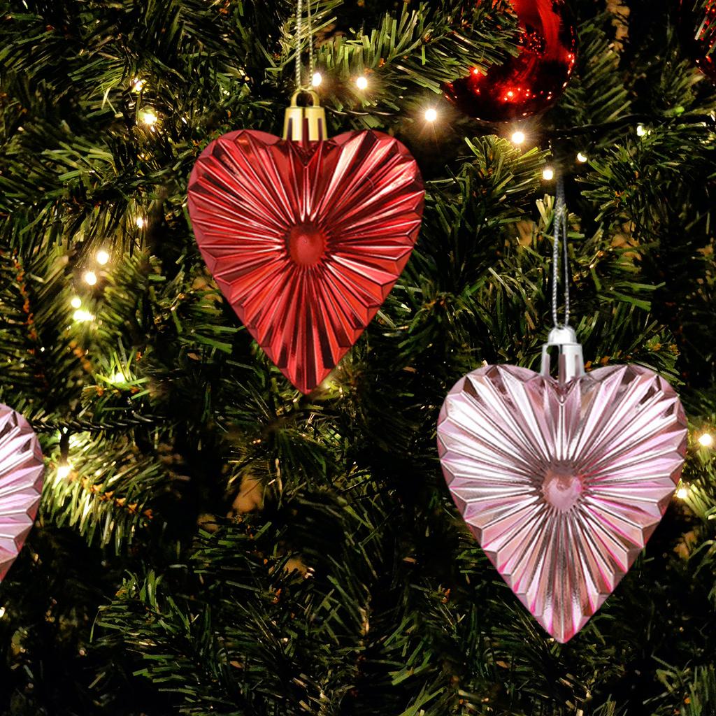 8Pieces Colorful Heart Ornaments For Valentine's Day Hanging Decoration for Home Wall Decorations