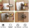 2/10Sets Hinge Repair Plate Kitchen Cabinet Door Hinges Mounting Plate with Screw Flat Fixing Brackets Furniture Hardware Tools