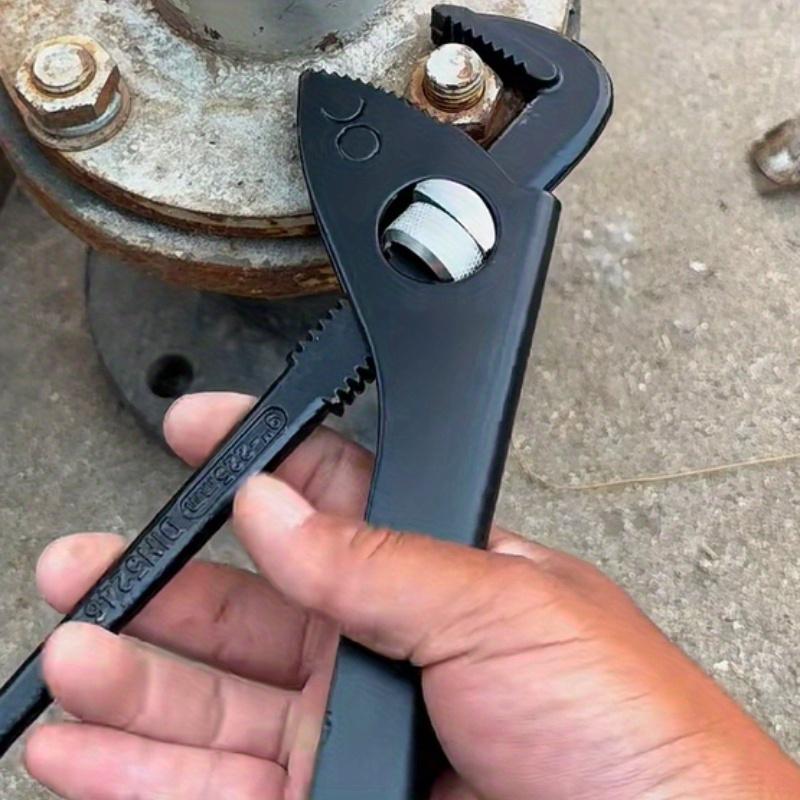 Household Repair Quick Grip Pliers, Monkey Wrench Universal Pipe Plier Household Water Pipe Pliers Multi-Functional Quick Water Pipe Wrench 7 inch