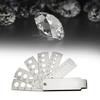 Portable Sturdy Stainless Steel Fan Gauge for Quick and Accurate Diamonds and Gemstones Measurements Casual Use