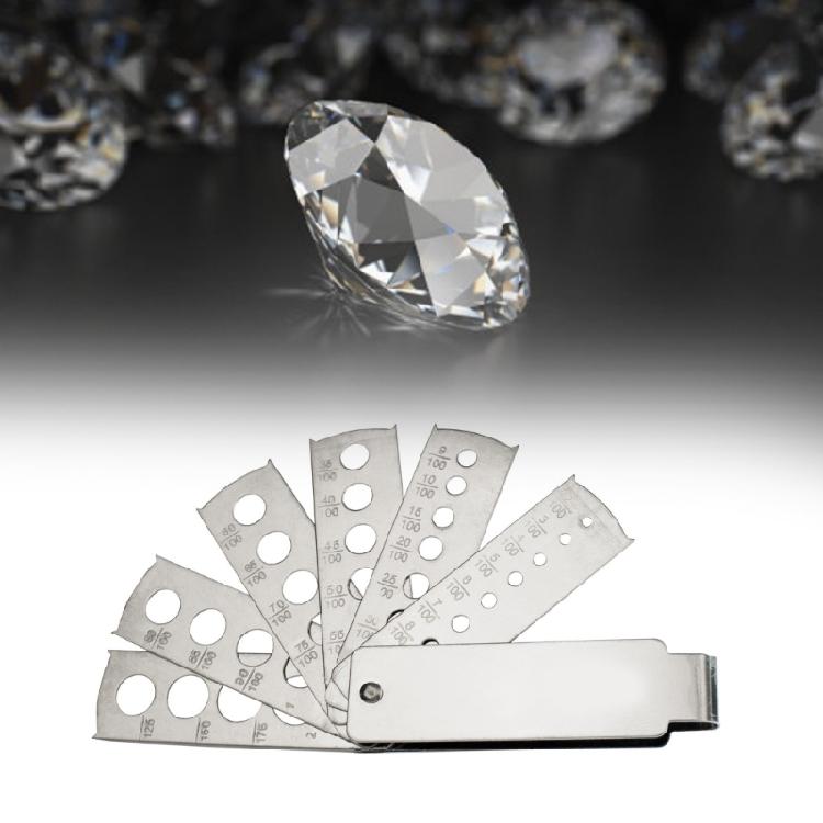 Portable Sturdy Stainless Steel Fan Gauge for Quick and Accurate Diamonds and Gemstones Measurements Casual Use