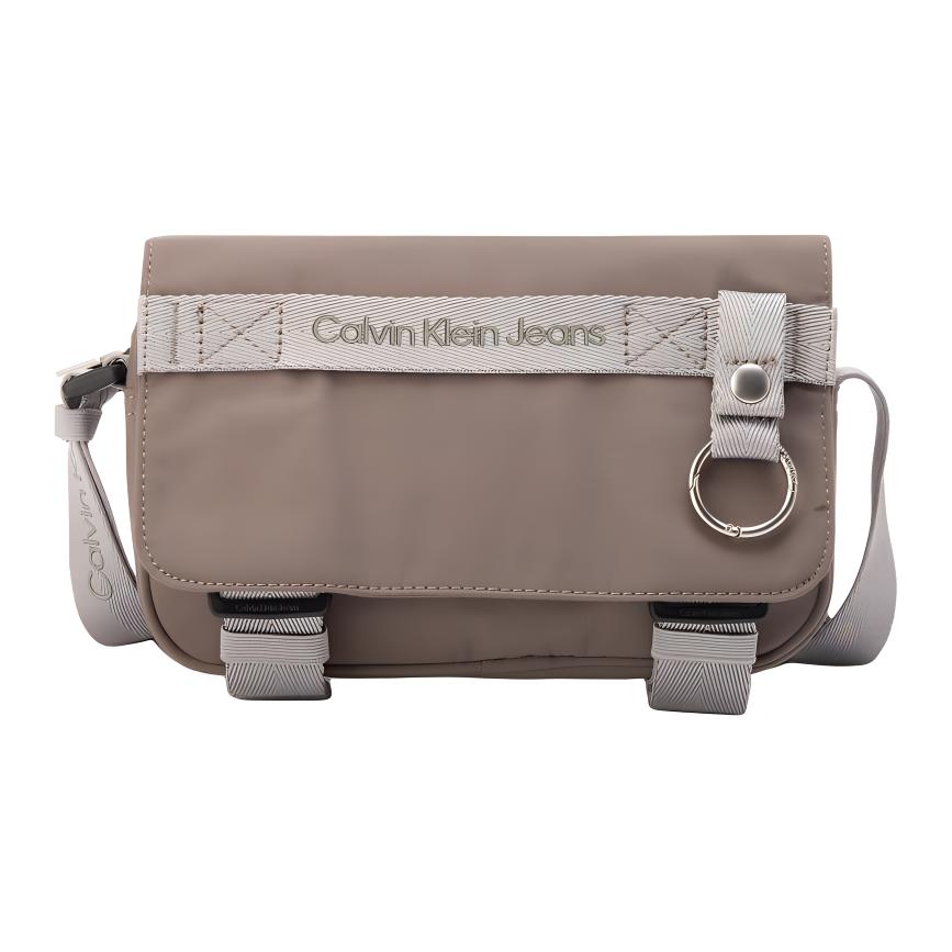 New CALVIN KLEIN Fabric Crossbody Bag Regular Men's Silver Gray HH3820-098
