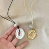2026 Hollow Matte Color Irregular Oval Stone Unique Design Pendant Necklaces for Women Adjustable Rope Chain Chokers Jewelry