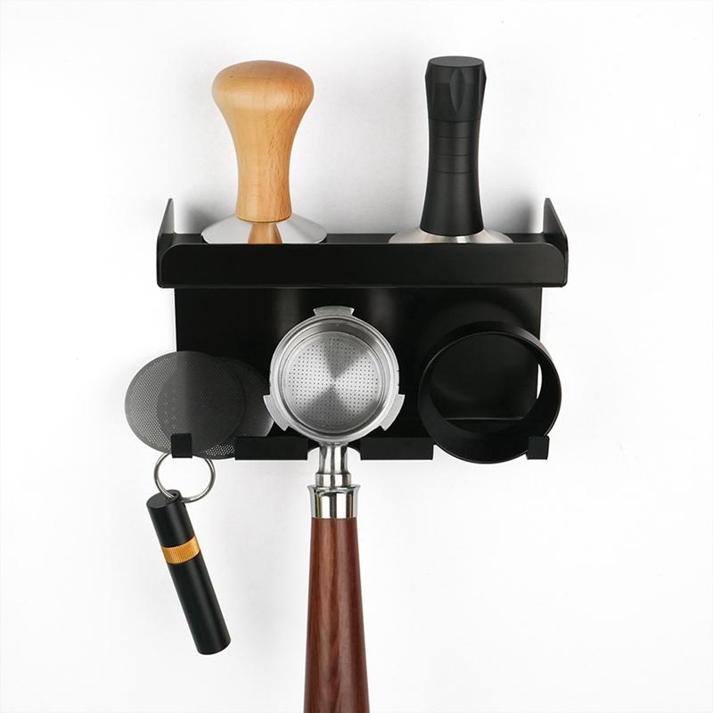 Bar Coffee Utensil Storage Rack, Coffee Handle Multifunctional Storage Rack, Powder Hammer, Powder Distributor Storage-T02C