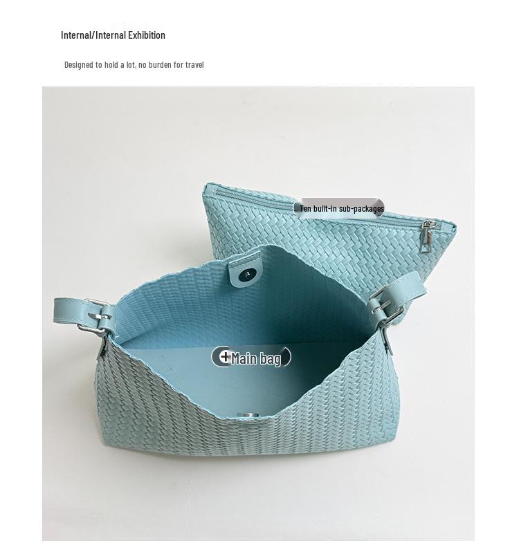 Elegant Woven Texture Underarm Bag: Women's High-Value French Shoulder Bag