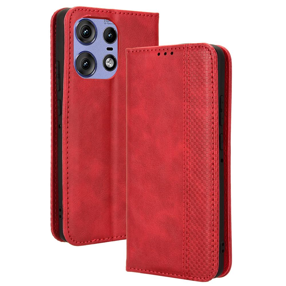 For Motorola Edge 50s Pro 5G/Edge 50 Pro 5G/Edge 50 5G Wallet Case Magnetic Closing Retro PU Leather+TPU Phone Cover