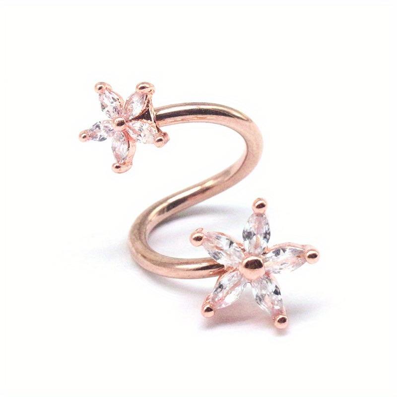 

1 шт., кольцо для пупка с цветком из нержавеющей стали, ослепительный циркон с лошадью, 1,6 мм, стержень, кольцо для пупка, украшения для пупка, украшения для ногтей