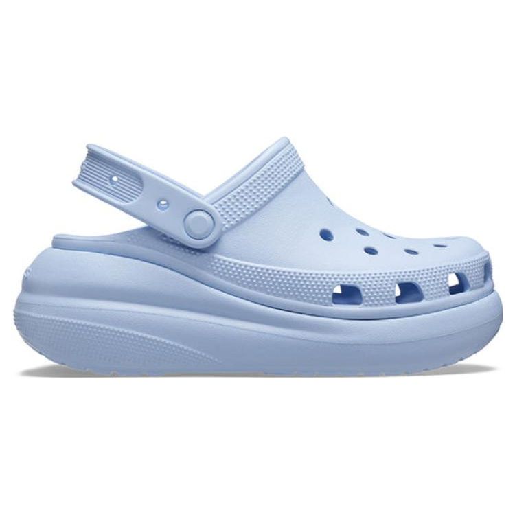Crocs Mega Crush Clog PU Puff Versatile Comfortable Lightweight Breathable Clogs 6cm Unisex clogs Sky-Blue 207521-4NS