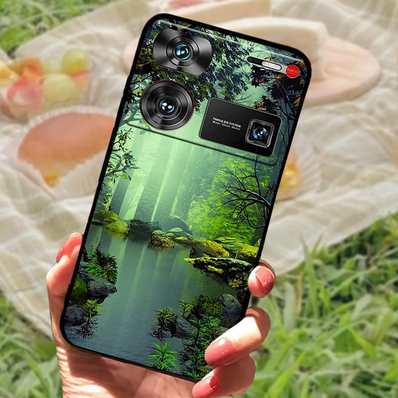 Shockproof Funda For ZTE Nubia Z60 Ultra Case Silicon Black Soft Bumper for Nubia Z60 Ultra Phone Cases Z60Ultra Cartoon Shell