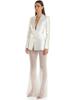 Spring 2026 Beaded Floral Mesh Suit with Pearl Sequin Long Pants