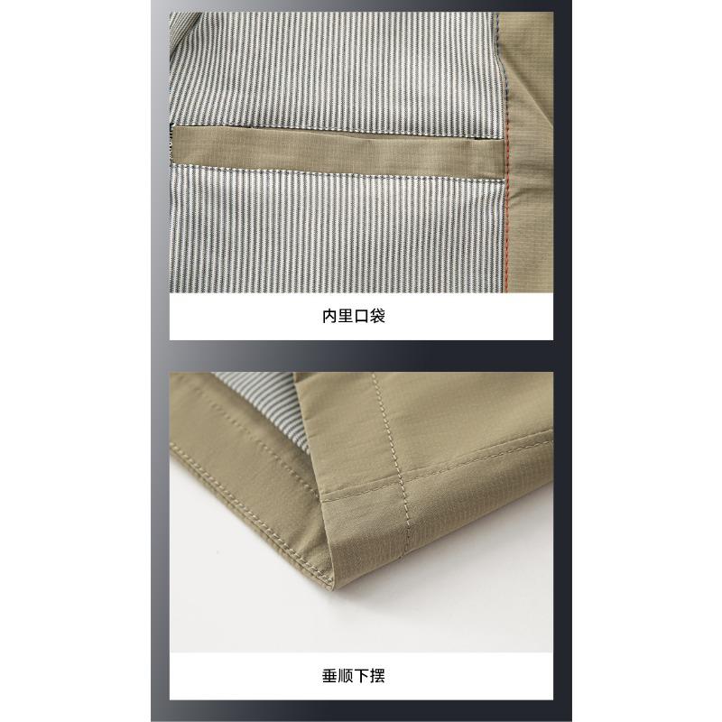 Autumn and Winter Lapel Jacket Men's Solid Color Loose Casual Stand Collar Pocket Jacket Men's Top