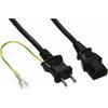 Buffalo BUFFALO power cable 3 pin socket (female) 2 pin plug (male) 2m BSACC0620BKA black