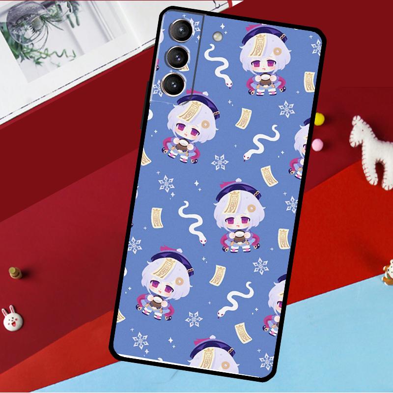 Genshin Impact Qiqi Funda For Samsung Galaxy S26 Ultra S24 S22 S23 S25 Plus S20 S21 FE S9 S10 S25 FE Phone Case