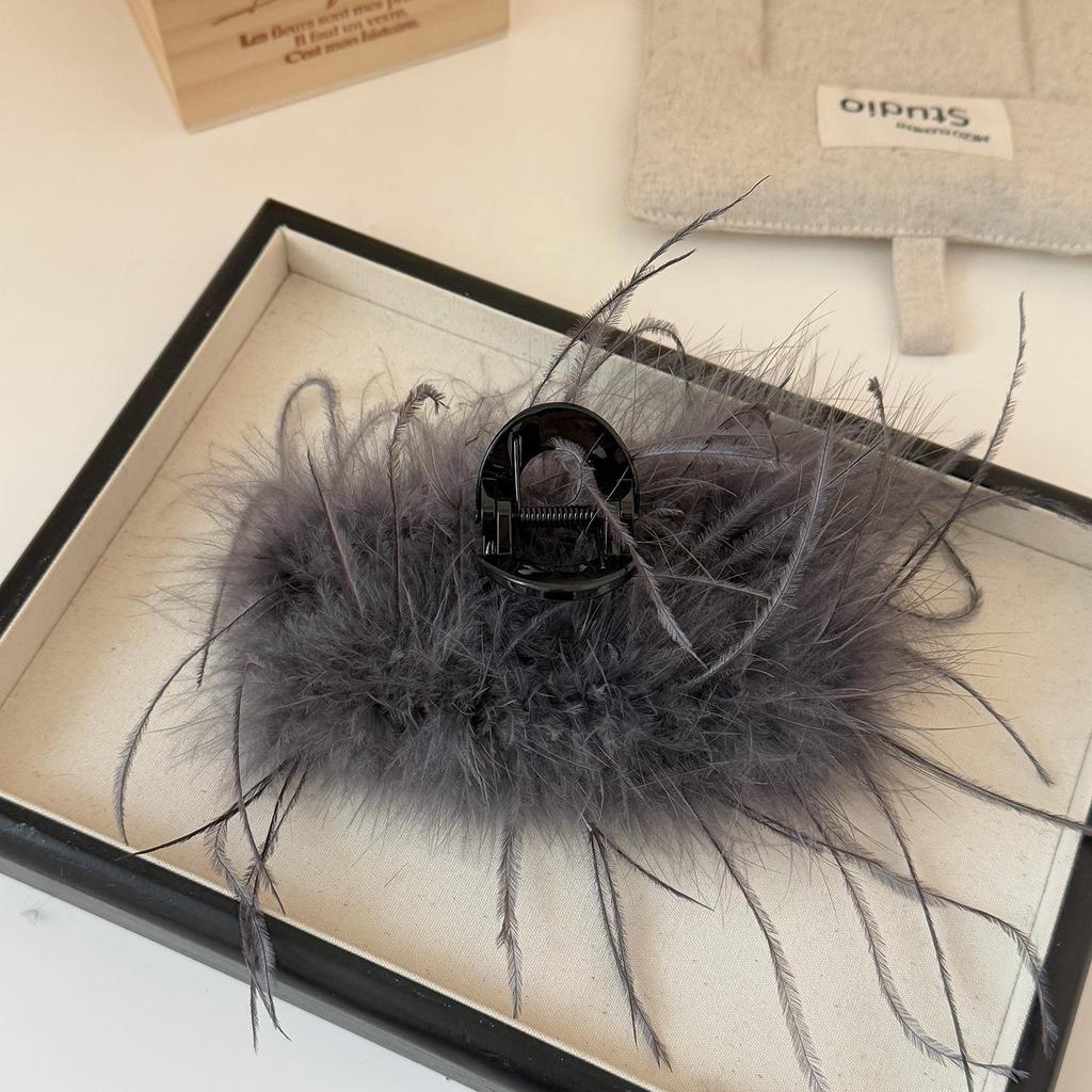 Autumn-Winter Fairy Feather Hair Clip: Large Volume, Pure Desire Headdress